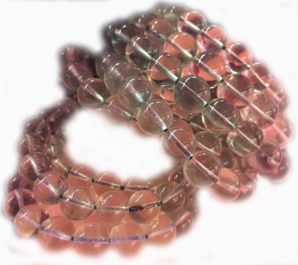 អង្កាំត្បូងហ្វ្លុយអូរីតរលុងធម្មជាតិ 10mm 36