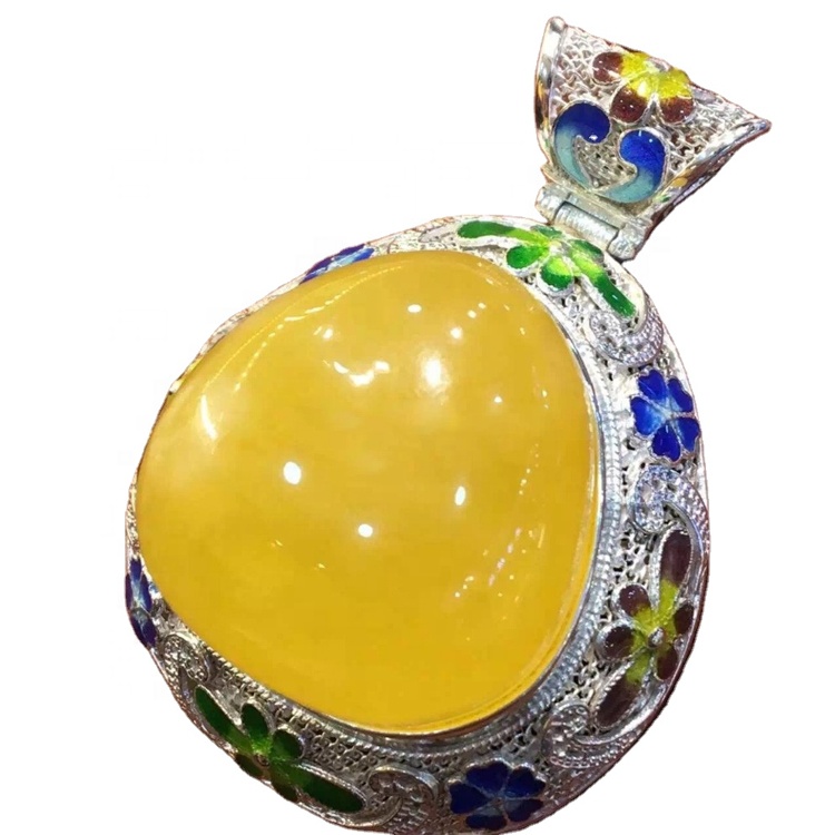 Vevela vevela 925 Silver Pendent Pandud Amber Asberry 15