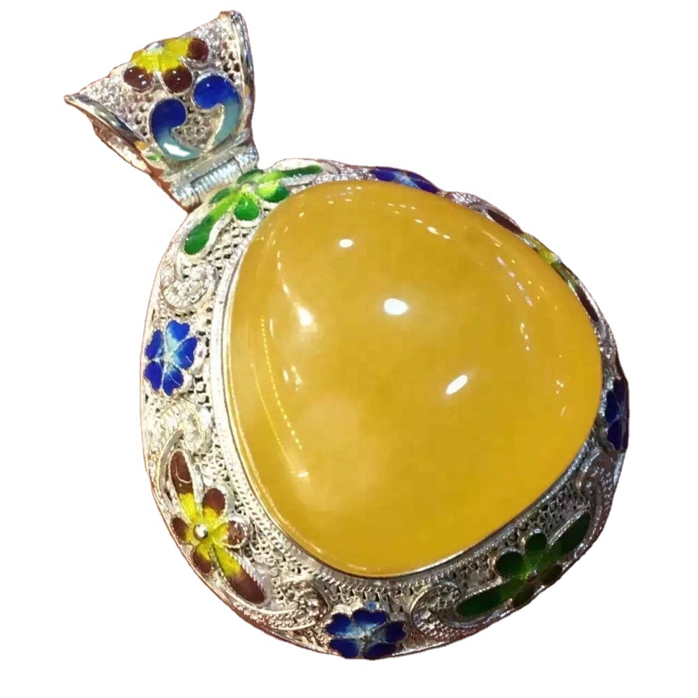 Vevela vevela 925 Silver Pendent Pandud Amber Asberry 13