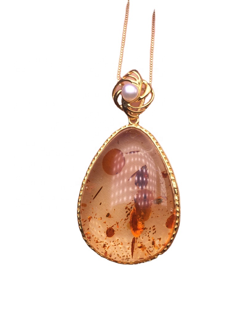 Amber Teardrop pendant.Teardrop.amber pendants.gold pläterade hängen. 13