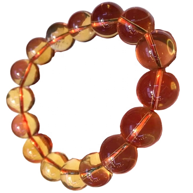 Braccialetto per perle di cristallo citrino con braccialetto di alta qualità / personalizzabile 15