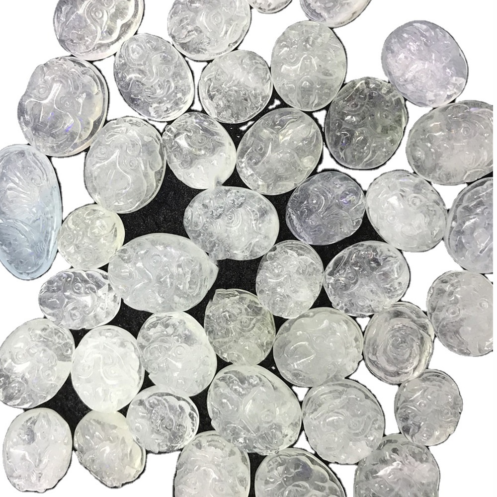 Morganite Carving Animaux et fleurs Perles et cabochons Faire de gros 15