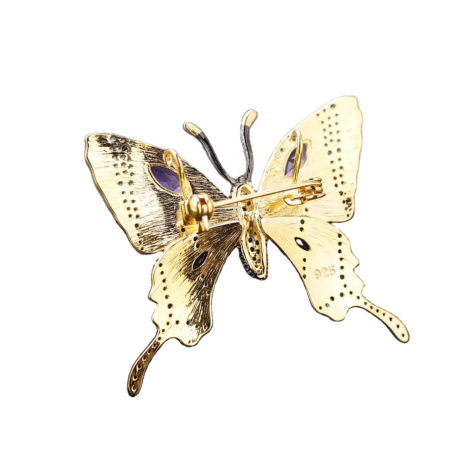 I-aushyst yenyani ye-amestrace / i-gemstone ye-gemstoce / ibhabhathane ye-925 isilivereyst 15