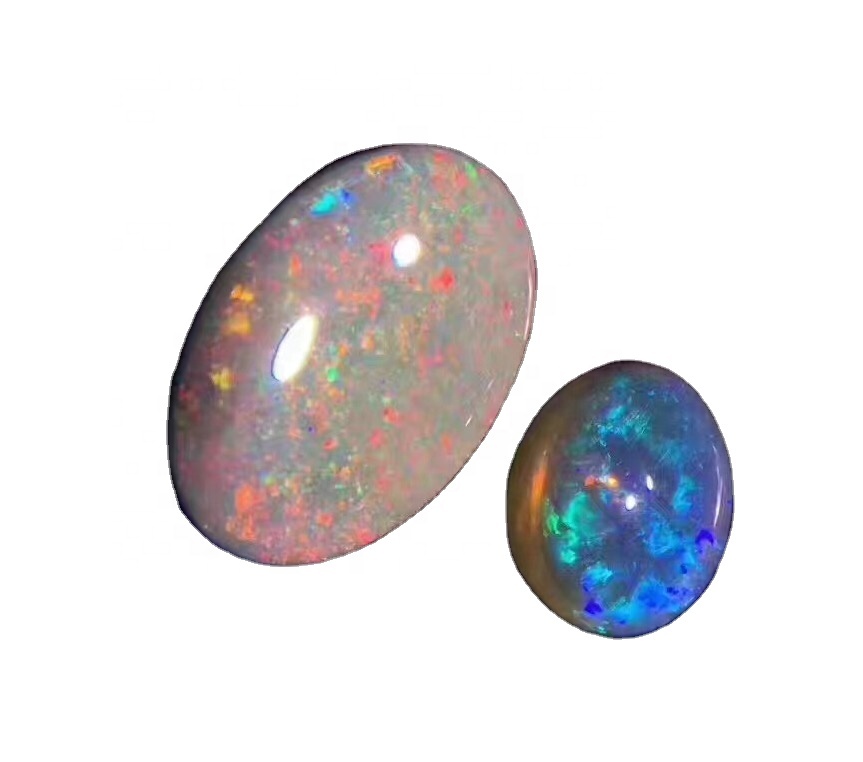 Ethiopia Opal Oval Cabochon / Australian Black Opal 17