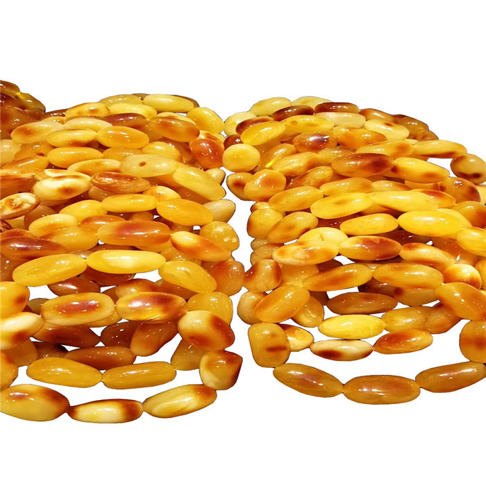 Wholesale naturel Ambre Beeswax Bracelet Tube Beads Forme Bracelet cadeau 13