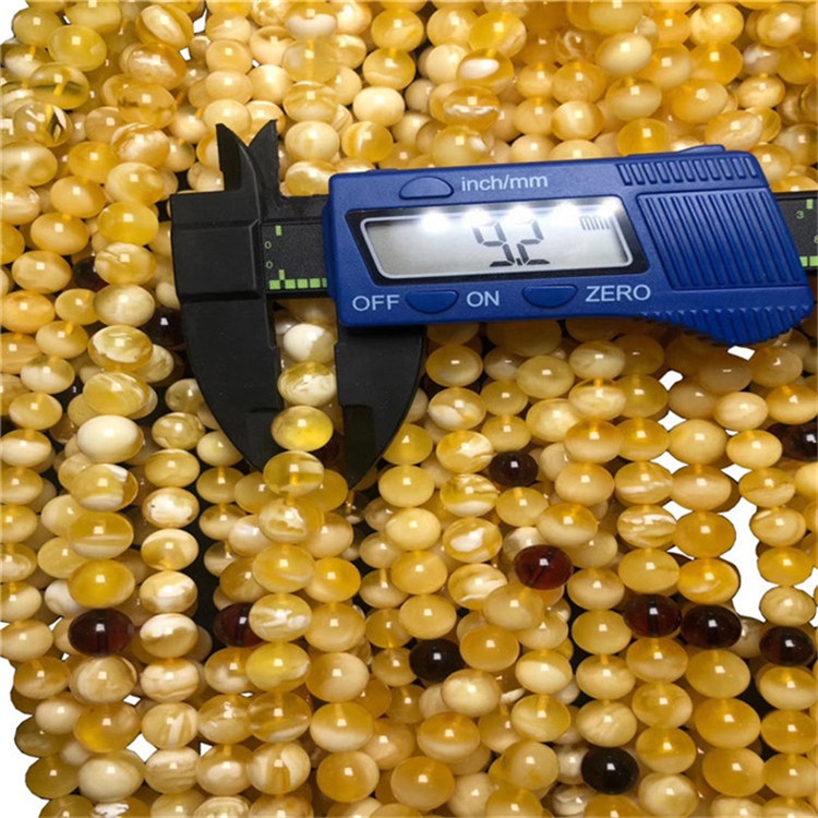 Amber Natural Beeswax mano cuerda pulsera genuina masculina y femenina joyería de mano 16 pulgadas 14