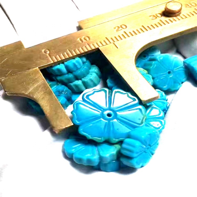 منفرد فيروزي ڪارٽون گلن جو گلن وارو گلن وارو ٺهيل پٿر هٿن جو ڪارروائي فيروز گور لاء 17