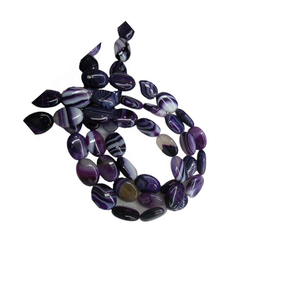 Naturlig smaragdskuren form och agatmaterial ädelsten pärla 17