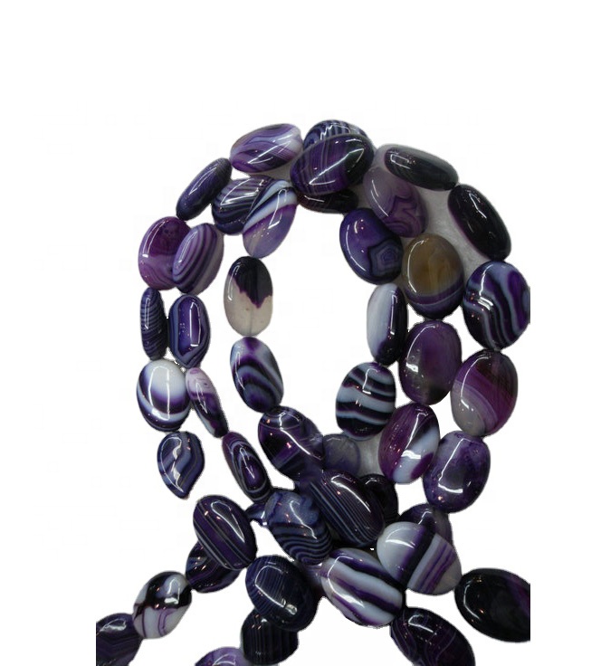 Naturlig smaragdskuren form och agatmaterial ädelsten pärla 13