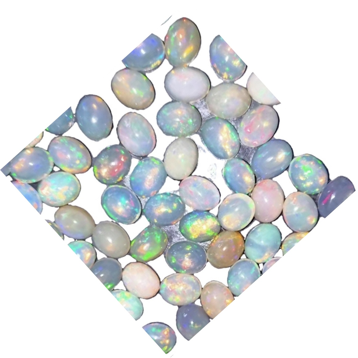 7 * 9 mm naturlig opal vanlig rund pine pärla multi-brand ring ansikte gör smycken grossist pris 17