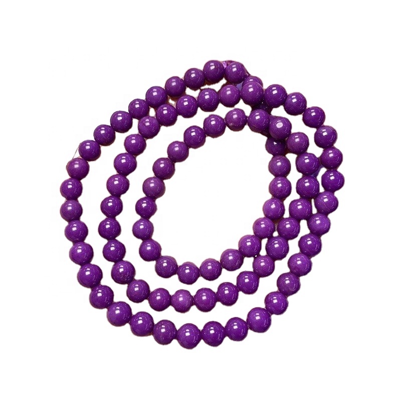 Natural Phosphosiderite 6mm 8mm Bentuk Bentuk Manik-manik Smooth Gemstone Strings 13