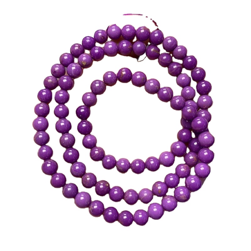 Natural Phosphosiderite 6mm 8mm Bentuk Bentuk Manik-manik Smooth Gemstone Strings 15