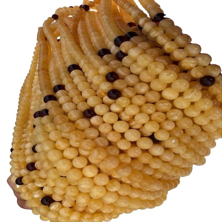 Venta al por mayor de alta calidad natural y amarillo ámbar báltico báltico beeswax gemstone 13