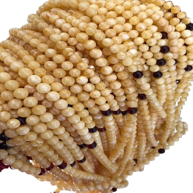 Venta al por mayor de alta calidad natural y amarillo ámbar báltico báltico beeswax gemstone 15