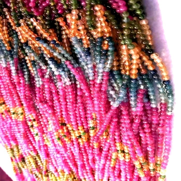 Tourmaline Rubellite mushonga weruvara bheji beads Apyrite Shiny Bule Ruvara Bangle Zvishongo 13