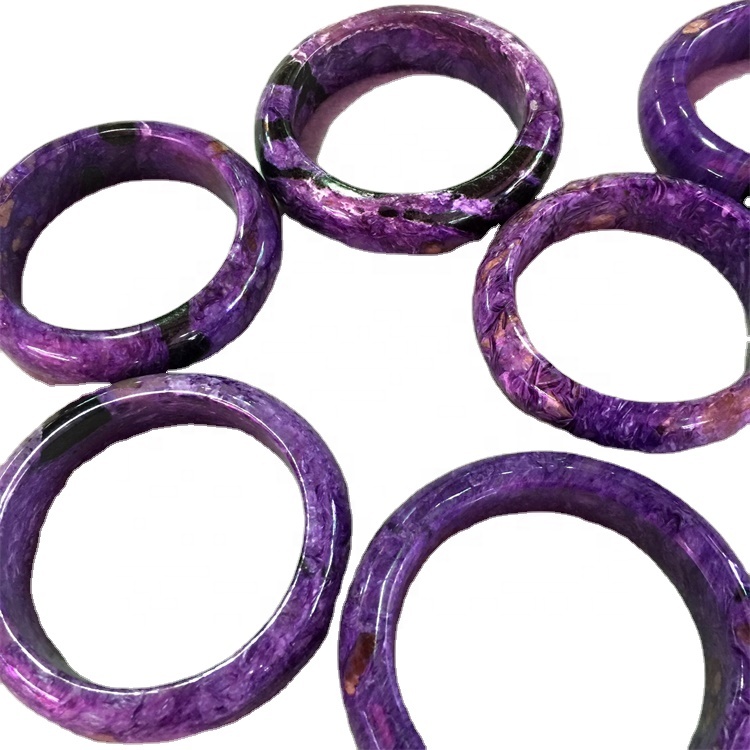 Charoite Bangle Beettry Natural Ungu Charoite Gemstone Woman Bangle Real Russian Charoite Bangle 13