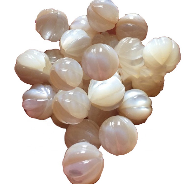 Natuerlike wite mem fan Pearl Shell Carved Beads 15