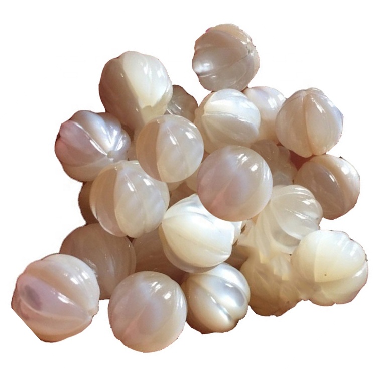 Natuerlike wite mem fan Pearl Shell Carved Beads 17