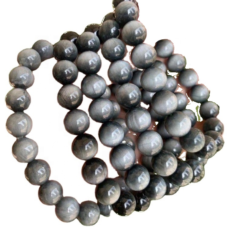 تەبىئىي ھەسەن-ھۈسەن ماتتې يېشىل 8Mm تال كۈلرەڭ يولۋاسنىڭ 10 مىللىمېتىرلىق يولۋاس كۆزى مونچاق تاش گۆھەر تاش بۈركۈت كۆز تېشى 10