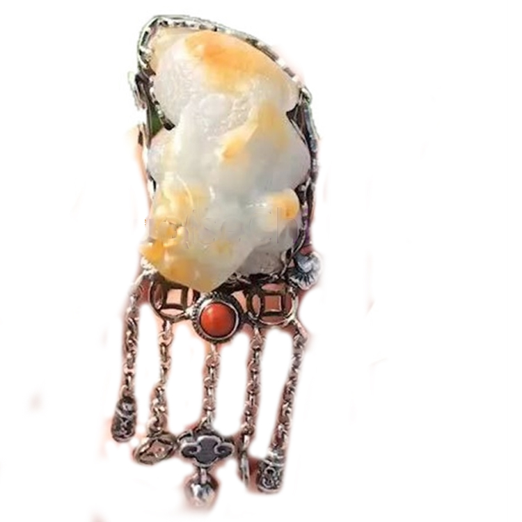 Cincin Pixiu yang propisial dan penyembuhan jatuh oleh lilin lebah alami Amber 11