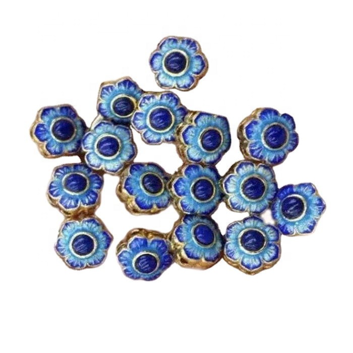 Fittings ya Fedha ya Cloisonne na kujitia kwa rangi ya juu ya rangi ya nyekundu 9