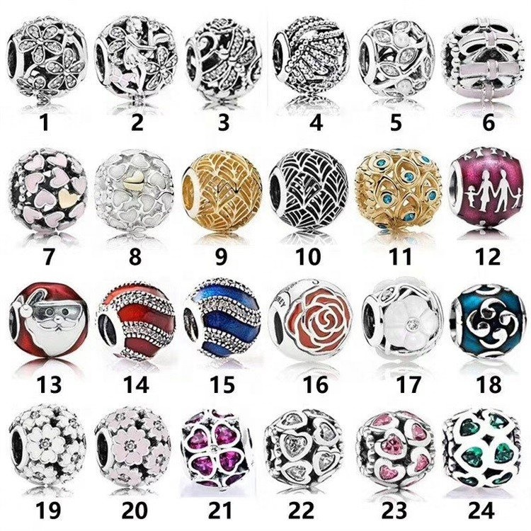 New and feshene 1pc Charm Boads Fit molaetsa oa bracelelet 15