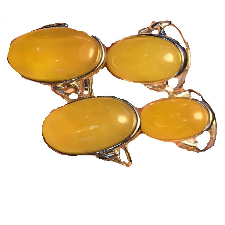 Perhiasan Cincin Amber Alami Asli / Desain Fashion Batu Permata 13