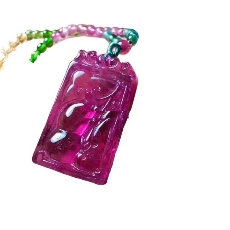 טאָומאַלינע רובליט נאַטוראַל שטיין געזונט האַלדזבאַנד 23