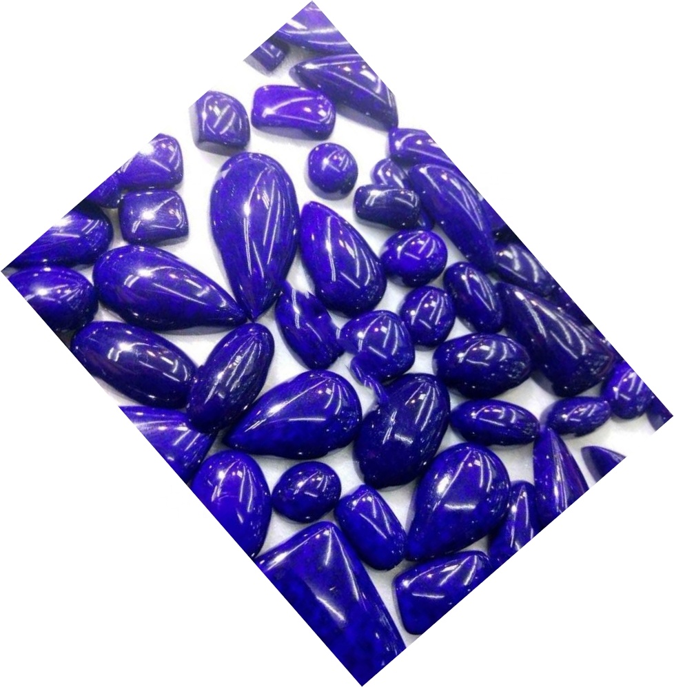 天然Lapis Lazuli Cabochon橢圓形狀非常清潔質量鬆散寶石 17