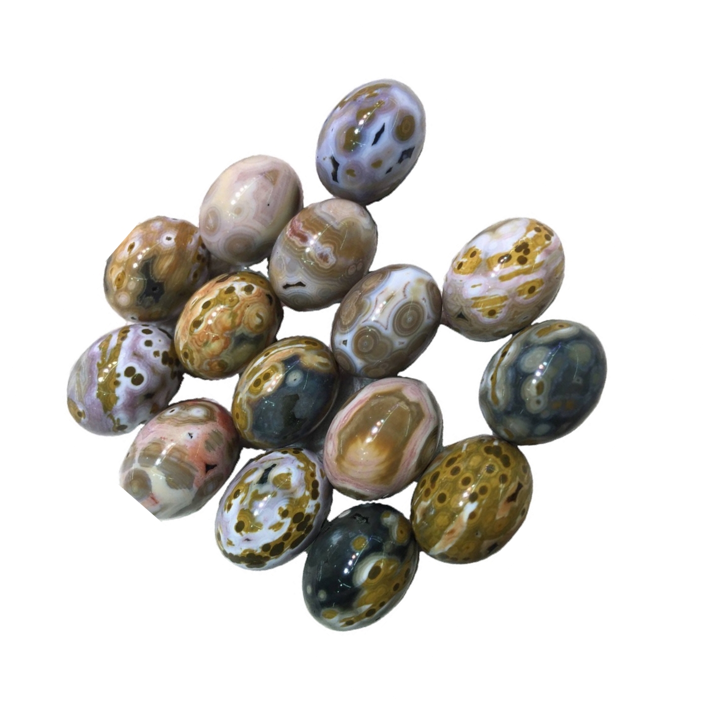 Oqeani Natyror Jasper Cabochon Lot me shumicë Oqeani Jasper Stone Oqeani Jasper Crystal Beads për bizhuteri wirewrap 17