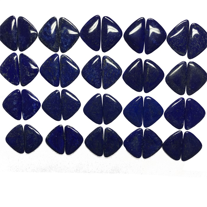 Lapis Lazuli Cabochon គូ Fender Cabogform Pendant Pendants Gemstone ពណ៌ខៀវ 17