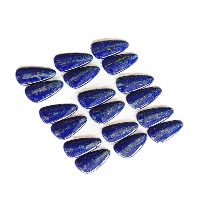 設計師自然Lapis Lazuli Cabochon對雙Lapis梨形Lapis Lazuli對寶石為珠寶製作 17