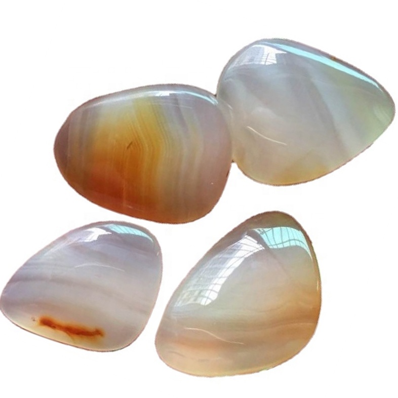 អ្នករចនាម៉ូដ Pear Montana Agate Cabocho Cabochon ប៉ូលាម៉ុនតាណាខាញ់ខេនថលធ្វើឱ្យដៃចាស់ jemstone j 17