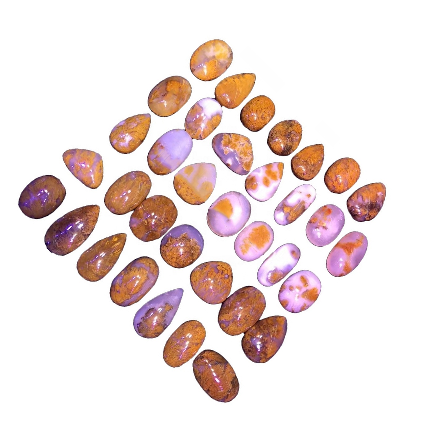 Mosso giallu antica agate cabochon gemstone per fà gemma di gioia 17