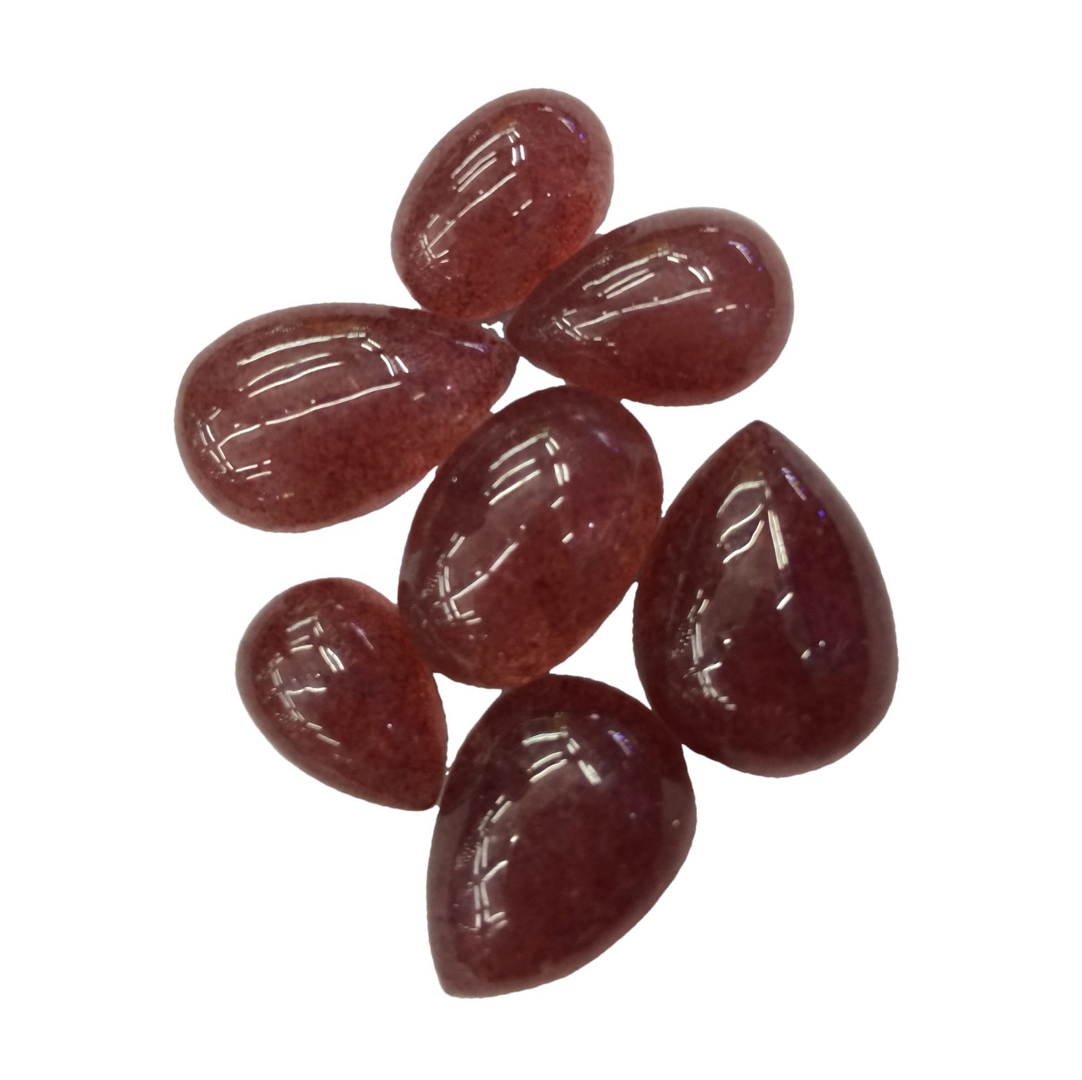 بۆلجۈرگەن Quartz Cabochon نەشپۈت گۆھىرى تەبىئىي تاش بوش تاش 17