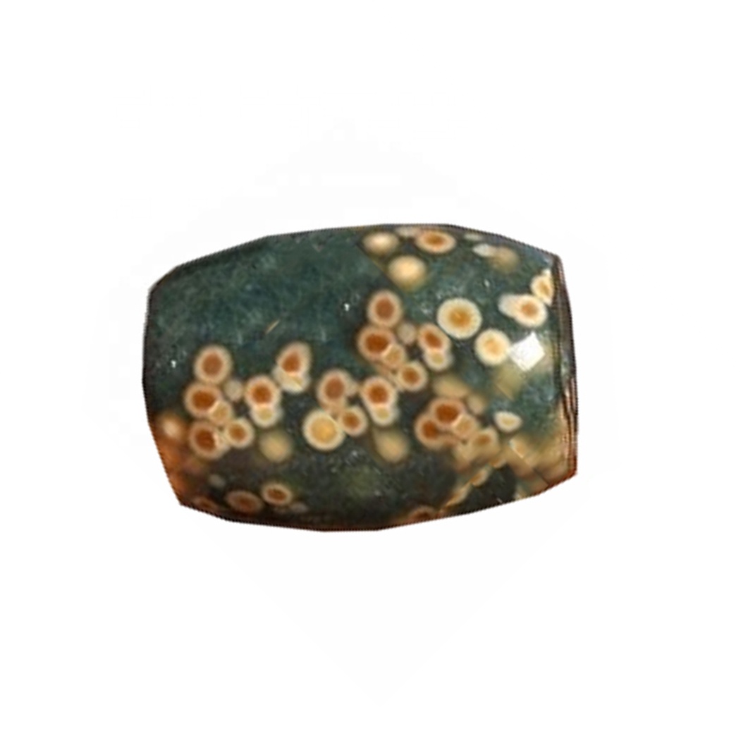 海洋碧玉凸孔天然海洋碧玉宝石海洋jasper Cabochon矿物箱棕色自由 17