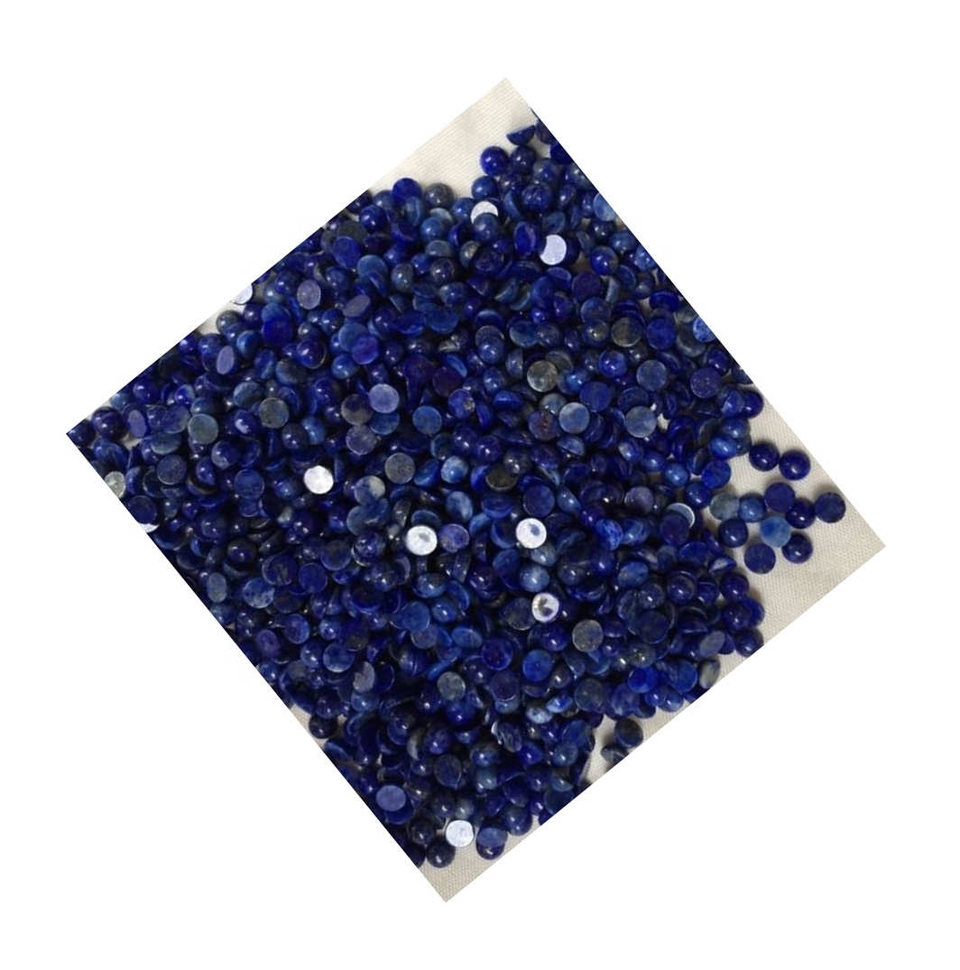 Lapis Lazuli Lazuli ជុំ Cabochon ផ្ទះល្វែងវិលត្រឡប់មកវិញរបស់ Gemstone ធ្វើគ្រឿងអលង្ការ 17