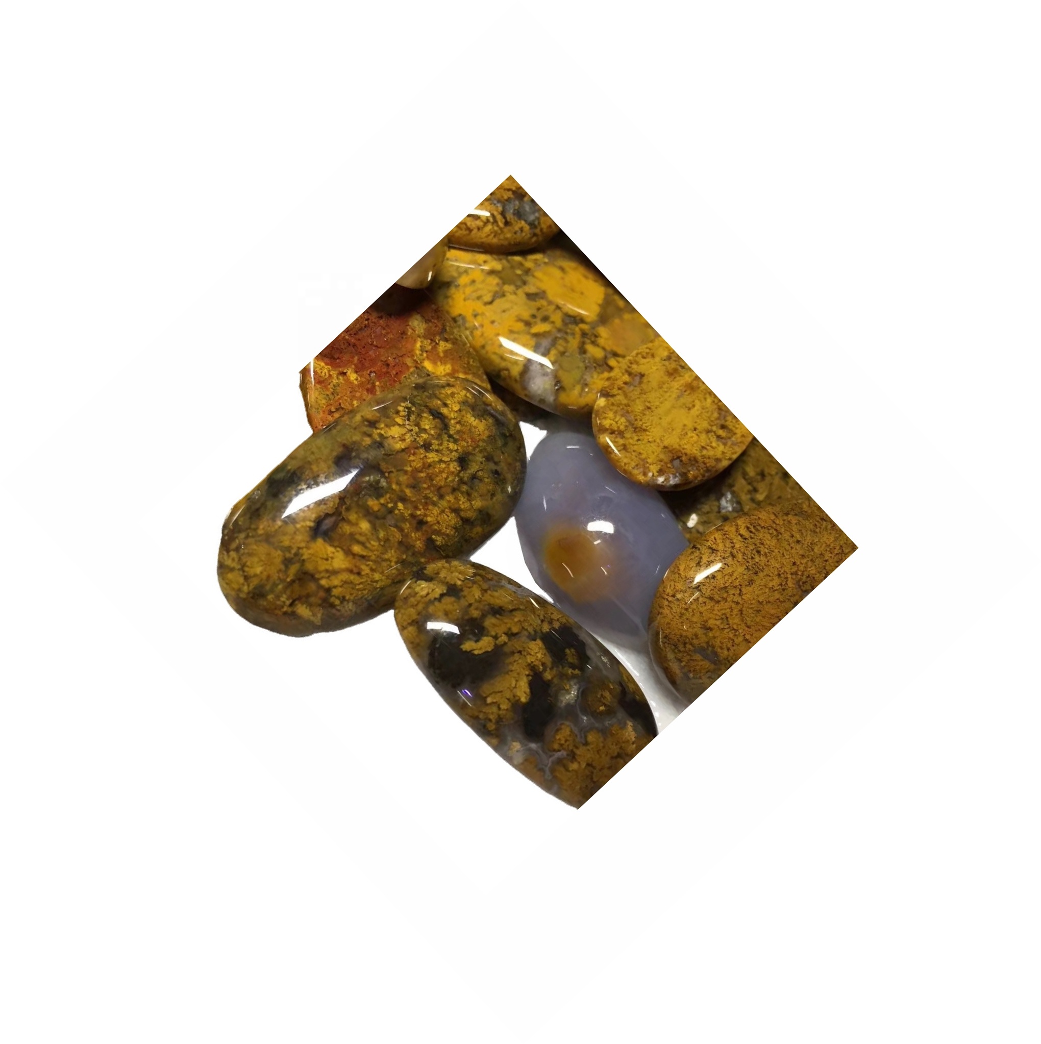 agate agatate chemstons ធម្មជាតិរបស់ Mobstones ទំហំ Cabochon / Gemstone Semi ដ៏មានតម្លៃសម្រាប់គ្រឿងអលង្ការប្រាក់ 17