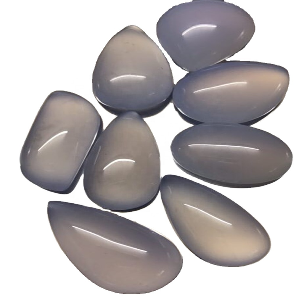 Asili ya bluu chalcecony cabochon jiwe cabochon calibrated bluu chalcedony loose gemstone kura kwa ajili ya kufanya kujitia 17