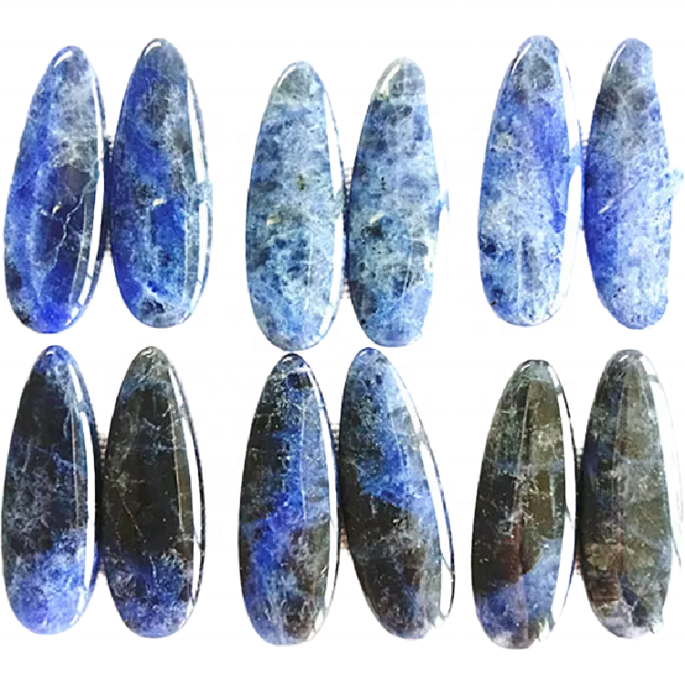 ទឹកក្រឡុកទឹកសូដាលីតធម្មជាតិបានទម្លាក់រាងរាងពងក្រពើទន់ភ្លន់លក់ដុំនិងរាយត្បូងពេជ្ររលុង 17