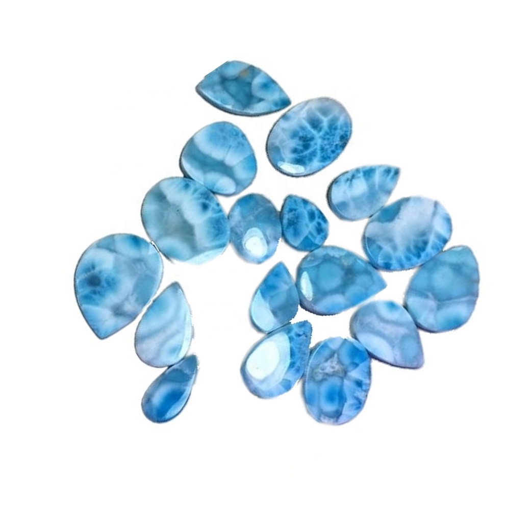 Larimar Cabochon Hot Bejjiegħ Gemstone Naturali (Repubblika Dominikana) Australian minerali naturali kollha huwa 100% blu naturali daqs kollu 17