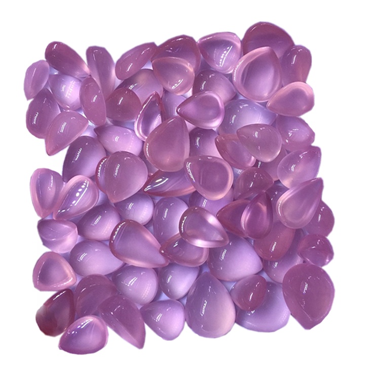 മൊത്ത പിയർ ആകൃതി റോസ് പിങ്ക് ക്വാർട്സ് കാബോചോൺസ് മൊത്തവ്യാപാര ഗെംസ്റ്റോൺ കല്ല് മിനുസമാർന്ന റോസ് ക്വാർട്സ് 17