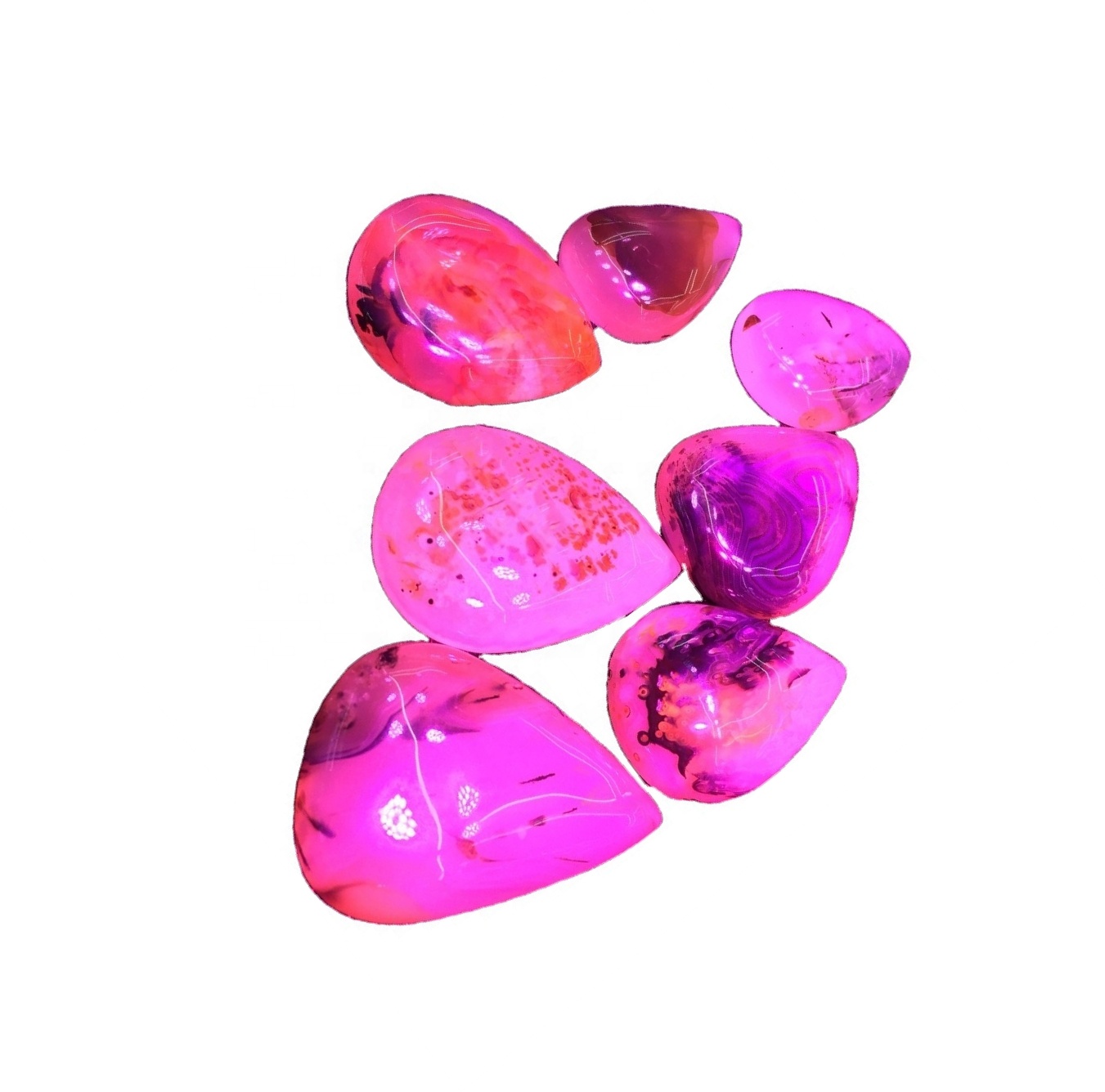 تەبىئىي گىلاس چېچىكى ئاگات مۈشۈك ماركىسى يوپۇرماق نەشپۈت شەكلى كىچىك پاكار گۆھەر تەبىئىي تاش ئاسما1 17