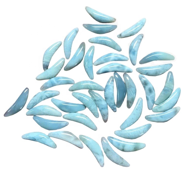 100% Larimar Natyrore Cabochon Back Back Gurstone në dispozicion në të gjitha madhësitë e kalibruar 17