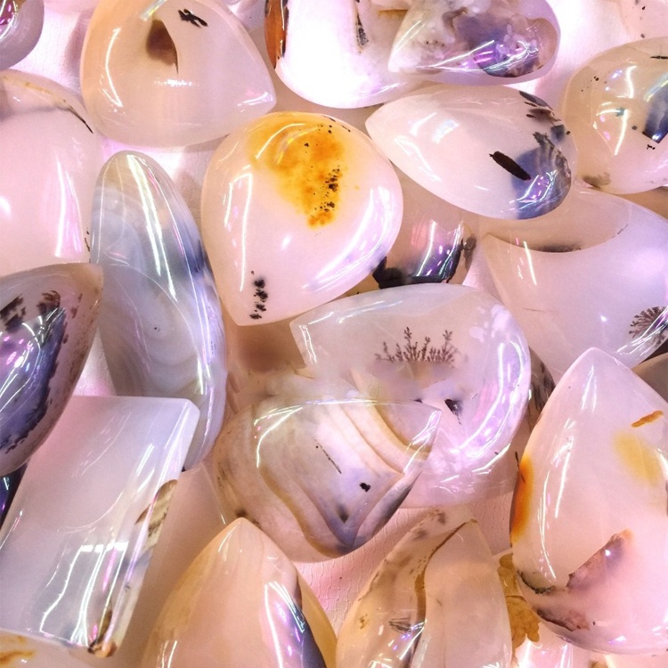 ดอกเชอร์รี่ดอกซากย์อาเกต Cabochon โรงงานผลิตขายส่งดอกซากุระจ่ายอาเกตจี้ 17