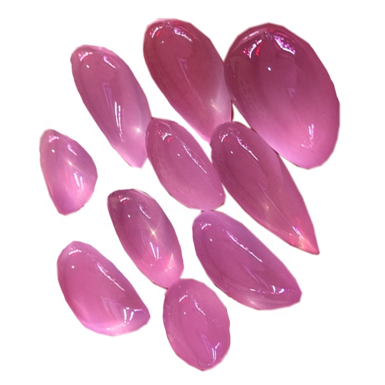 Natural Rose Quartz Pear Cabochon Calibrated nga gidak-on nga gibuhian sa Gemstone 17