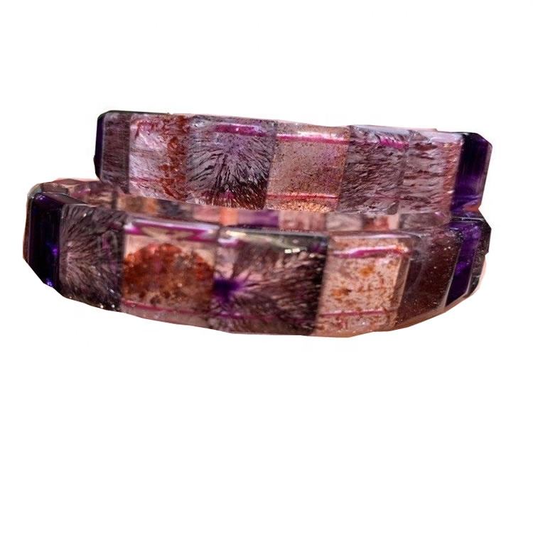 Pakyawan nga 100% gikan sa natural nga asukiliite nga gi-atubang sa mga pulseras nga gemstone Bandle 17