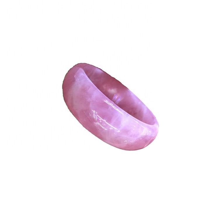 Naturalis Gemstone Rose Vicus Bangle Calor Sale 55-58MM Naturalis Rose Quartz Bangle Pink glacies Jade Rose Quartz Witt certifie 17