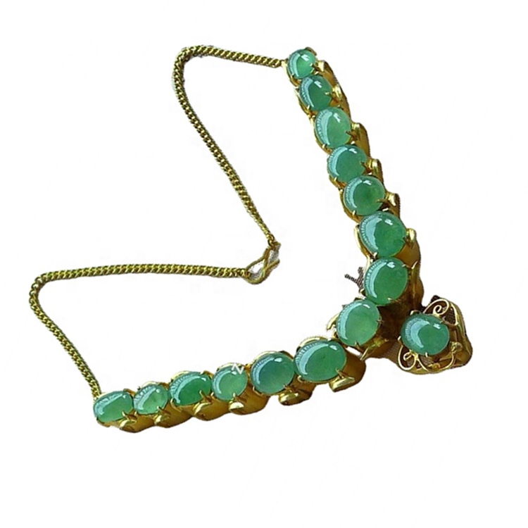 Gemstone emerald Cabostread Cabochon ដើម្បីធ្វើខ្សែក 17