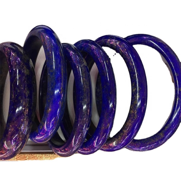 Afghanistan Lapis Lazuli Bangle Membuat Wholesale Wholesale LAPis Lazuli Pusingan Bangle Alam Barang Kemas Wanita Gelang Hadiah 17
